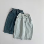 【80-130cm】ワイドパンツ 男の子 伸縮ウエスト デニム - 画像 (8)