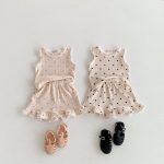 【80-130cm】セットアップ ベビー 女の子 レース ハート
