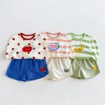 【73-110cm】トップスorパンツ ベビー プリント フルーツ - 画像 (2)