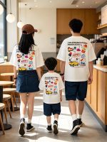 【90-160cm+親サイズ】半袖Tシャツ 親子ペア カジュアル 肌に優しい