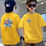 【90-160cm】半袖 Tシャツ 男の子 三色選べ 合わせやすい 前後プリント - 画像 (8)