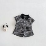 【73-100cm】セットアップ ベビー カモフラ トレンド