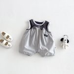 【66-90cm】セットアップ ベビー 配色 熊柄 カートゥーン