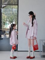 【90-140cm+親サイズ】セットアップ お揃い おしゃれ 着回し シャツ+スカート - 画像 (6)