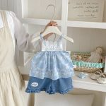 【73-100cm】トップスorショートパンツ ベビー キャミソール スウィート - 画像 (6)