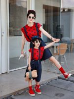 【90-140cm+親サイズ】セットアップ お揃い ペアルック ドット柄 おしゃれ - 画像 (6)