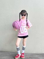 【90-140cm+親サイズ】半袖Ｔシャツ/ショートパンツ 親子ペア スポーティ カジュアル - 画像 (6)
