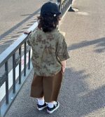 【80-150cm+親サイズ】シャツorショートパンツ 親子ペア 花柄 レトロ - 画像 (7)