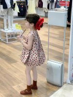 【90-140cm】ベストorパンツorセットアップ 女の子 ドット柄 ゆったり - 画像 (5)