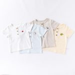 【73-100cm】半袖Ｔシャツ ベビー 刺繍 シンプル