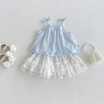 【73-100cm】トップスorスカート ベビー ジャカード レース