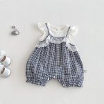 【66-90cm】セットアップ ベビー レース チェック柄 - 画像 (2)