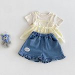 【73-100cm】トップスorボトムス ベビー リボン カジュアル - 画像 (4)