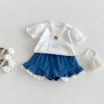 【73-100cm】トップスorショートパンツ ベビー 切り替え 履きやすい - 画像 (2)