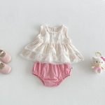 【73-100cm】セットアップ ベビー ノースリープ 花柄