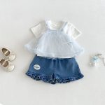 【73-100cm】セットアップ ベビー チュール トレンド - 画像 (2)