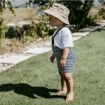 【73-100cm】パンツ ベビー ボーダー柄 サロペット - 画像 (7)