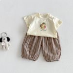 【73-100cm】セットアップ ベビー カートゥーン プリント - 画像 (2)