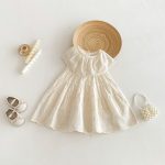 【80-130cm】ワンピース 女の子 無地 ノースリープ