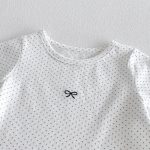 【73-100cm】セットアップ ベビー レース切り替え ドット柄 - 画像 (9)