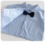 【73-100cm】セットアップ ベビー リボン付き シャツ&オーバーオール - 画像 (10)