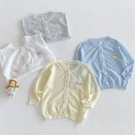 【73-100cm】カーディガン ベビー 無地 通気性拔群