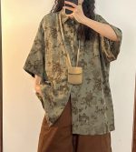 【80-150cm+親サイズ】シャツorショートパンツ 親子ペア 花柄 レトロ - 画像 (9)