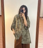【80-150cm+親サイズ】シャツorショートパンツ 親子ペア 花柄 レトロ - 画像 (11)