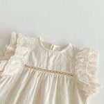 【80-130cm】ワンピース 女の子 透かし フリルスリーブ - 画像 (12)