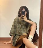 【80-150cm+親サイズ】シャツorショートパンツ 親子ペア 花柄 レトロ - 画像 (12)