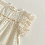 【80-130cm】ワンピース 女の子 透かし フリルスリーブ - 画像 (13)