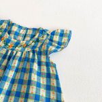【80-130cm】ワンピース 女の子 チェック柄 フリルスリーブ - 画像 (12)