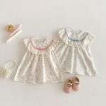 【80-130cm】ワンピース 女の子 フリル スウィート