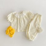 【80-130cm】ルームウェア 女の子 ドット柄 フリル - 画像 (3)