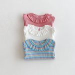 【80-130cm】半袖Ｔシャツ 女の子 折り襟 合わせやすい - 画像 (5)