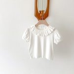 【80-130cm】半袖Ｔシャツ 女の子 折り襟 合わせやすい - 画像 (10)