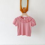 【80-130cm】半袖Ｔシャツ 女の子 折り襟 合わせやすい - 画像 (12)